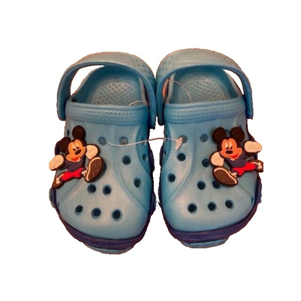 Mickey Mouse‎ Kids' Slip on Shoes Size 11/12 Rubber Clogs/Sandals/Water Shoes